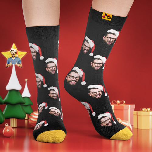 Christmas Gifts,Custom 3D Digital Printed Socks My Face Socks Add Pictures and Name - Colorful