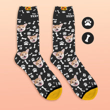 Custom 3D Digital Printed Socks My Face Socks Add Pictures and Name - Dog
