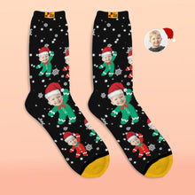 Custom 3D Digital Printed Socks Add Pictures and Name Kids Christmas Gift - MyFaceSocksAu
