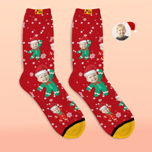 Custom 3D Digital Printed Socks Add Pictures and Name Kids Christmas Gift - MyFaceSocksAu