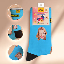 Custom Face Socks Add Name And Pictures - Colorful