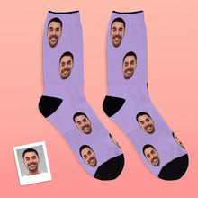 Custom Face Socks Add Name And Pictures Breathable Soft Socks - Colorful