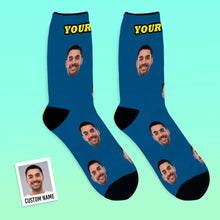 Custom Face Socks Add Name And Pictures - Colorful