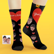 Custom Heart Socks With Your Text,Best Gift Ideas for Lover