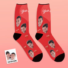 Custom Heart Socks With Your Text,Best Gift Ideas for Lover