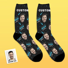 Father's day gifts, Custom I Love Dad Socks Add Pictures And Name