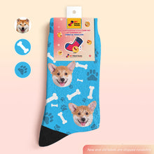 Gift for Men, Custom Face Socks With Your Text Personalized Dog Socks