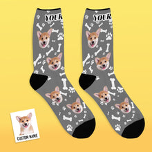 Gifts idea for Mom, Custom Face Dog Socks With Your Text
