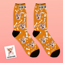Christmas Gift Idea, Custom Face Socks Add Photo and Text Dog