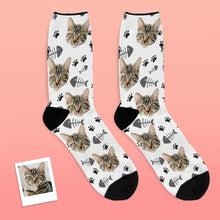 Custom Cat Socks With Your Text - MyFaceSocksAU