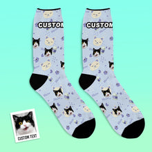 Gift for Cat Lover, Custom Cat Socks, Personalized Pet Photo Socks