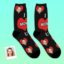 Custom Face Socks Add Pictures I Love MOM