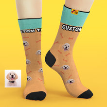 Custom Personalized Photo Pet Face Socks-Bone