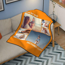 Personalized Lovely Pets with 6 Photos Fleece Custom Blanket - MyFaceSocksAU