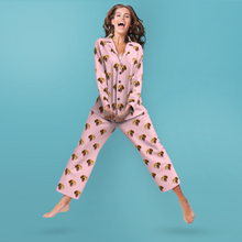 Custom Face Photo Pyjamas Long Sleeve Sleepwear Colorful