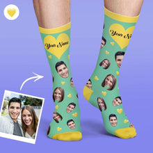Custom Face Socks Colorful Candy Series Soft And Comfortable Heart Socks