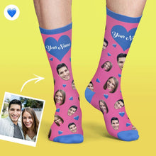 Custom Face Socks Colorful Candy Series Soft And Comfortable Heart Socks