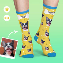 Custom Face Socks Colorful Candy Series Soft And Comfortable Dog Socks - Grey